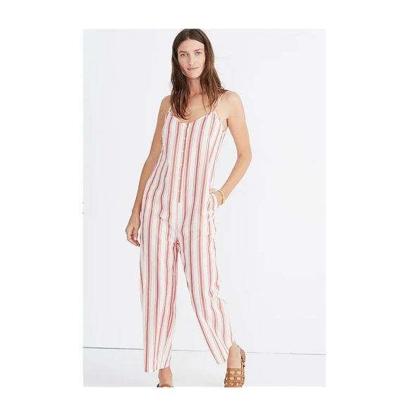 Madewell Striped Cami Jumpsuit in Muslin NWT - Picture 8 of 8